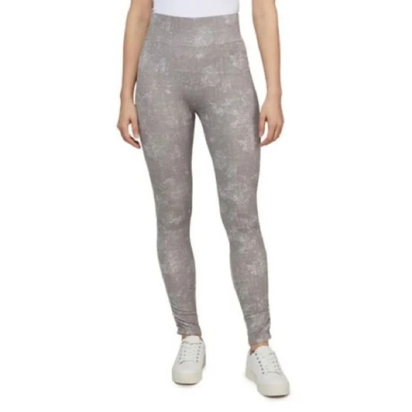 Mexx Women's Leggings Washed Tie Dye Ruched Grey High Rise Waist Size Medium - Picture 3 of 14
